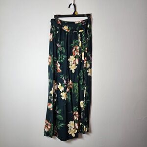Anthropologie Patrons Of Peace Floral S Flowy Maxi Skirt Green Resort Bloomcore